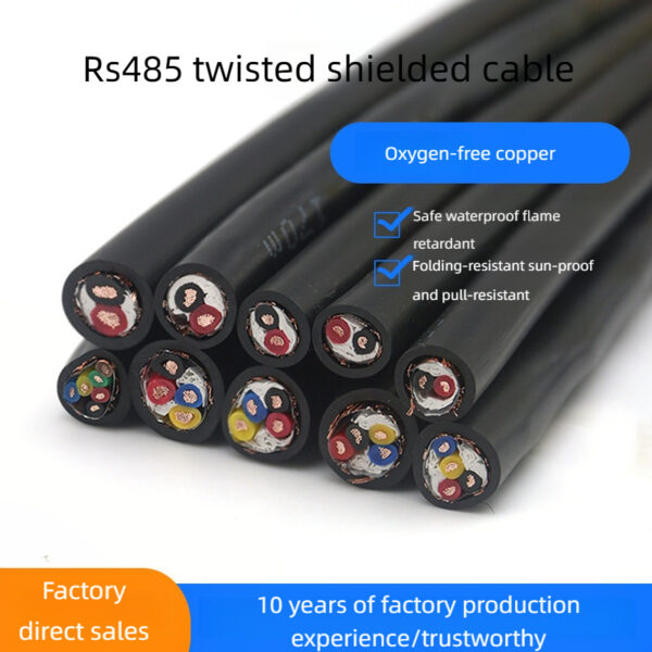 Professional Manufacturer 2x0.5mm² 24Awg Bare Copper Pe Pvc Copper Foil Rs485 Twisted Shield Cable catv amplifier - Image 3