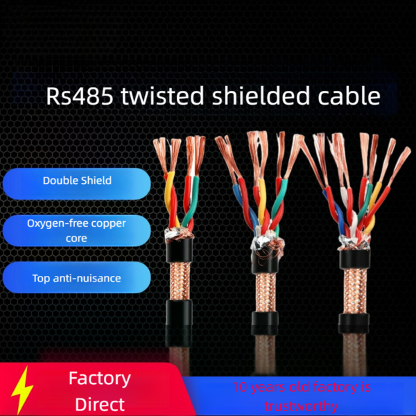 Professional Manufacturer 2x0.5mm² 24Awg Bare Copper Pe Pvc Copper Foil Rs485 Twisted Shield Cable catv amplifier - Image 4