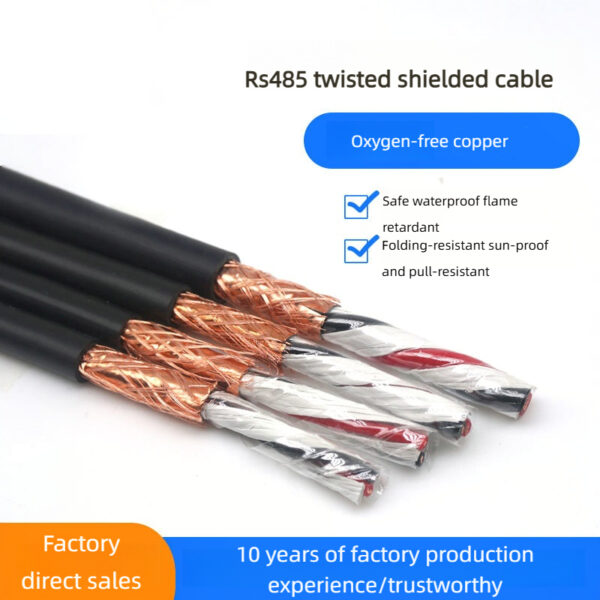 Professional Manufacturer 2x0.5mm² 24Awg Bare Copper Pe Pvc Copper Foil Rs485 Twisted Shield Cable catv amplifier - Image 5