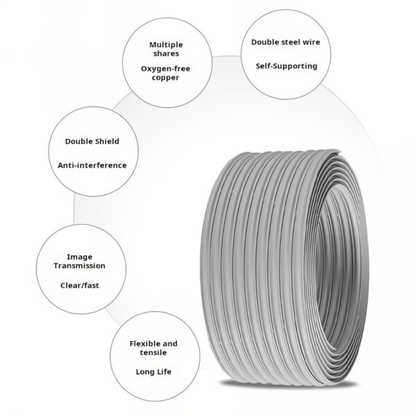 8 core oxygen-free copper T-UTP5E elevator cable with wire cable - Image 3