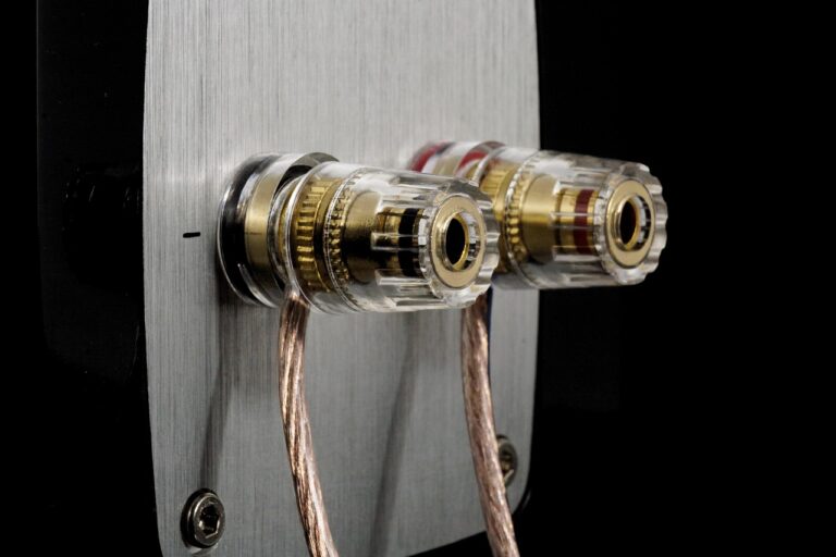 speaker, connection, speaker cable, cable, audio, music, sound, clamp, electricity, voltage, perfomance